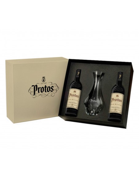 Coffret Cadeau Protos Gran Reserva 2014 · 2 Bouteilles + Carafe à Décanter | CAHS