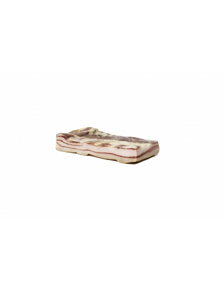 Lardo crudo-stagionato di maiale di pura razza iberica allevato a ghiand, salato