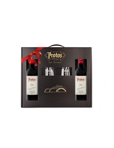 Estuche de Regalo Protos Roble 2024 2 Botellas y 2 Copas | CAHS
