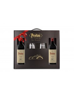 Geschenk-Set Protos Reserva 5. Jahr 2020 · 2 Flaschen + 2 Gläser | CAHS