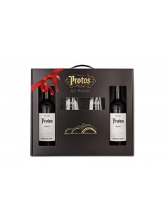 Geschenk-Set Protos 3er Año 2020 · 2 Flaschen + 2 Gläser | CAHS