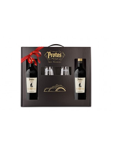 Geschenkset Protos Finca El Grajo Viejo 2016 · 2 Flaschen + 2 Weingläser | CAHS